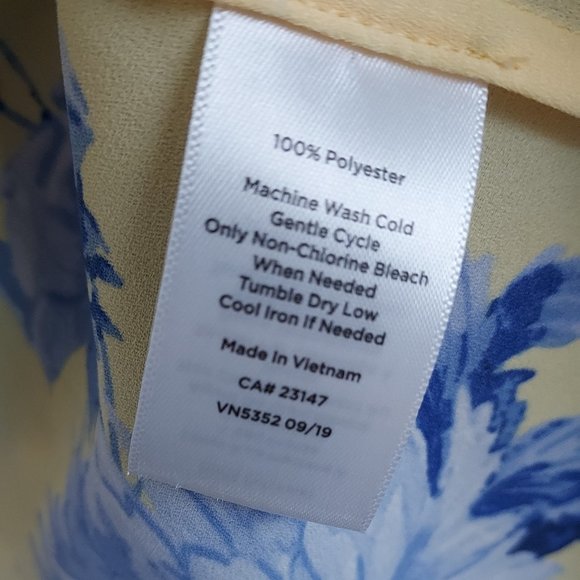 Yellow Floral Talbots Top, Sz M, NWOT - Picture 10 of 12